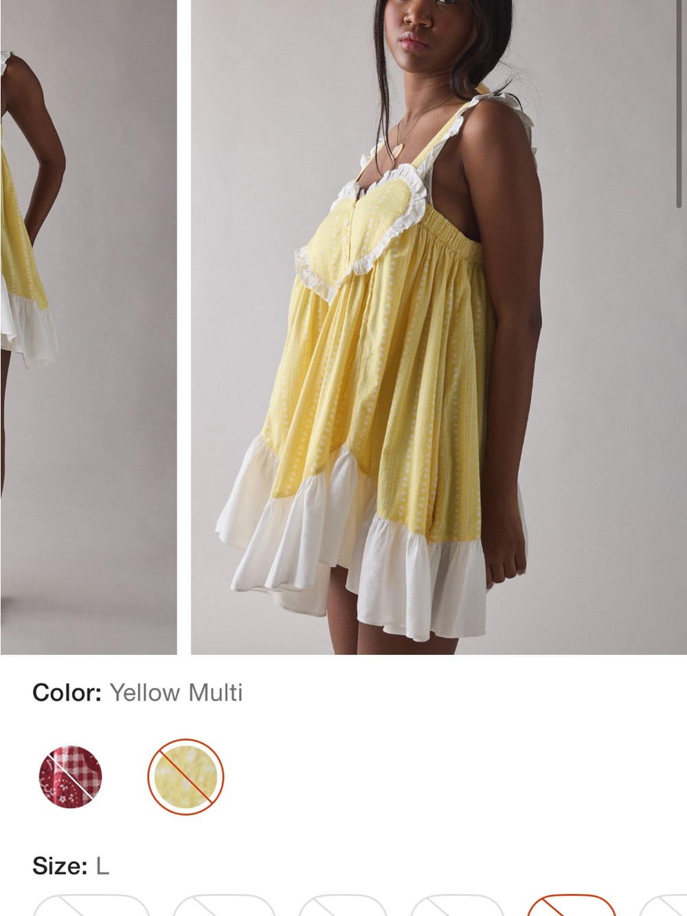 Urban Outfitters Baby Doll Ruffle Lounge Dress - Picture 5 of 7